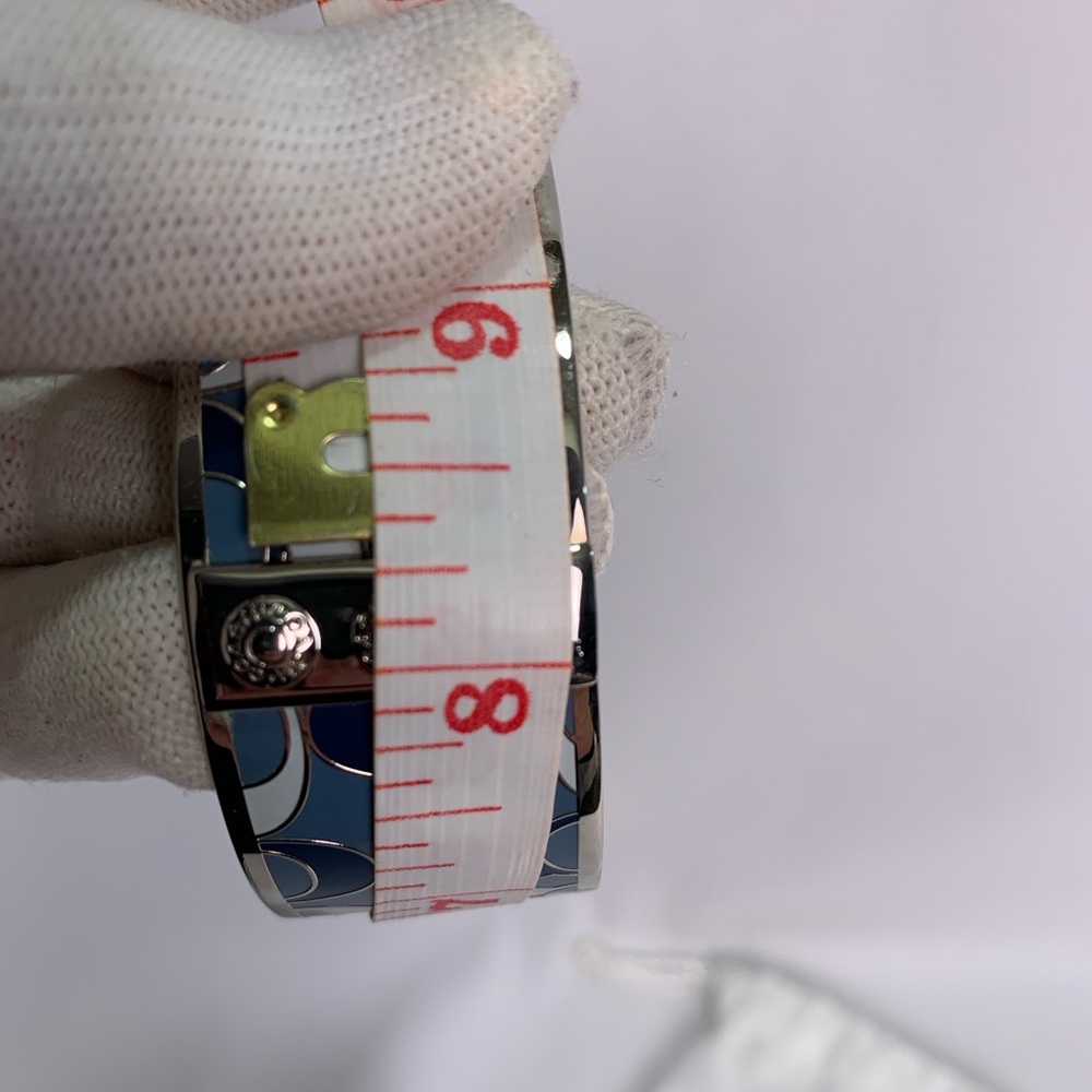 Coach Blue Silver Bangle Bracelet - Picture 10 of 10
